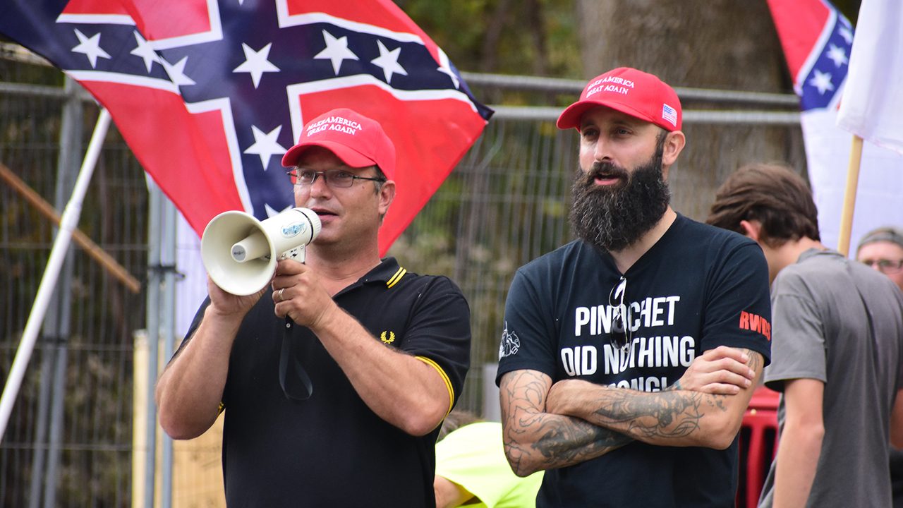 Die „Proud Boys“ in Pittsboro, Oktober 2019.