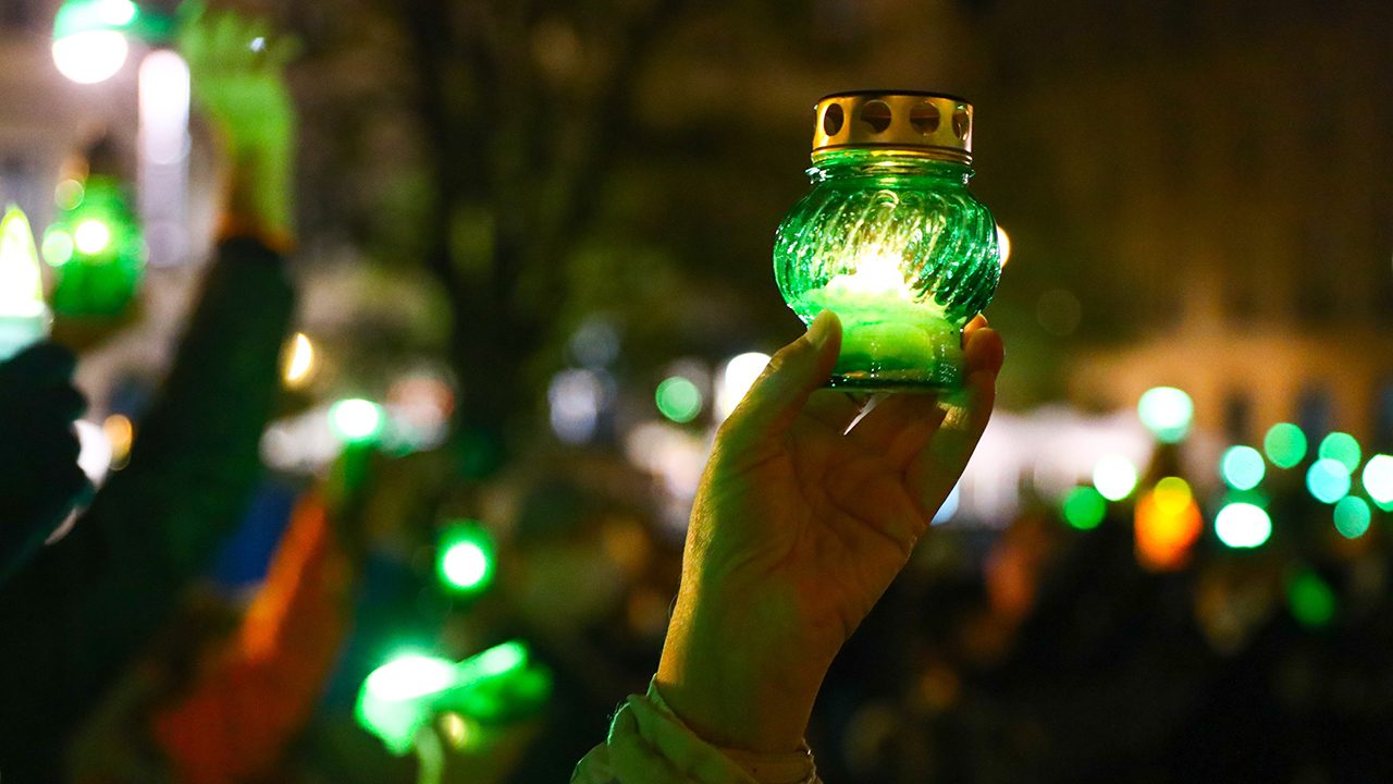 Light For Refugees At Polish-Belarusian Border